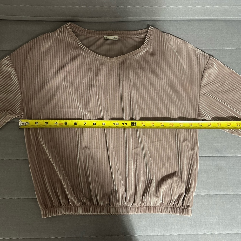 Blush Ribbed Velvet Top - Picture 6 of 8